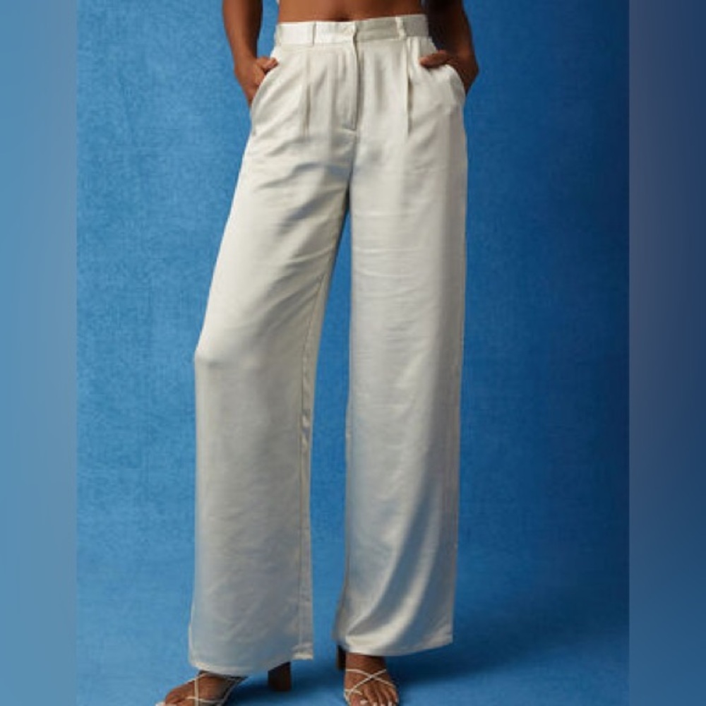 Pacsun white silk pants